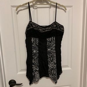 B.Moss Black Holiday Spaghetti Strap Top - Sz Lg